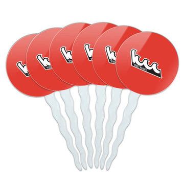 Kingsborough Community College Secondary Logo Cupcake Picks Toppers Decoration Set of 6