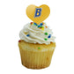 GRAPHICS & MORE Cupcake Picks Set of 6, Acrylic Toppers, California State University Bakersfield, One Size, Heart Decoration