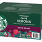 Starbucks Caffe Verona Dark Coffee Pods, 54 Count, Model 762111889591