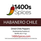 4Oz Dried Habanero Peppers By 1400S Spices