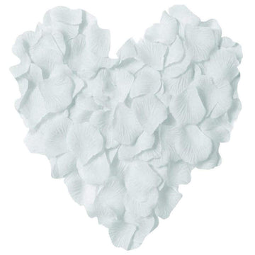 Lzxd 1000 Pieces White Artificial Silk Rose Petals Flower Decoration Wedding Party Color White