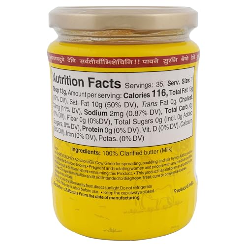 Shree Radhey A2 Bilona Gir Cow Ghee | 500 Ml X 2 | Traditional Bilona Method | Cultured | Premium | Immunity Booster | Pure | He