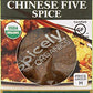 Spicely Organic Seasoning Chinese Five Spice 0.40 Ounce ecoBox Certified Gluten-Free
