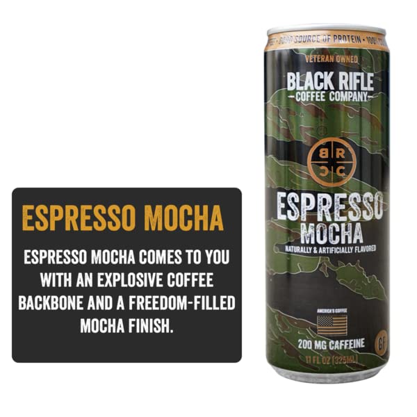 Black   Coffee Company RTD Espresso Mocha Coffee, 11 Fl Oz (Pack of 12)