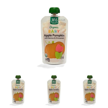 365 By Whole Foods Market, Organic Baby Food, Apple Pumpkin With Quinoa & Cinnamon, 4 Ounce (Pack Of 4)