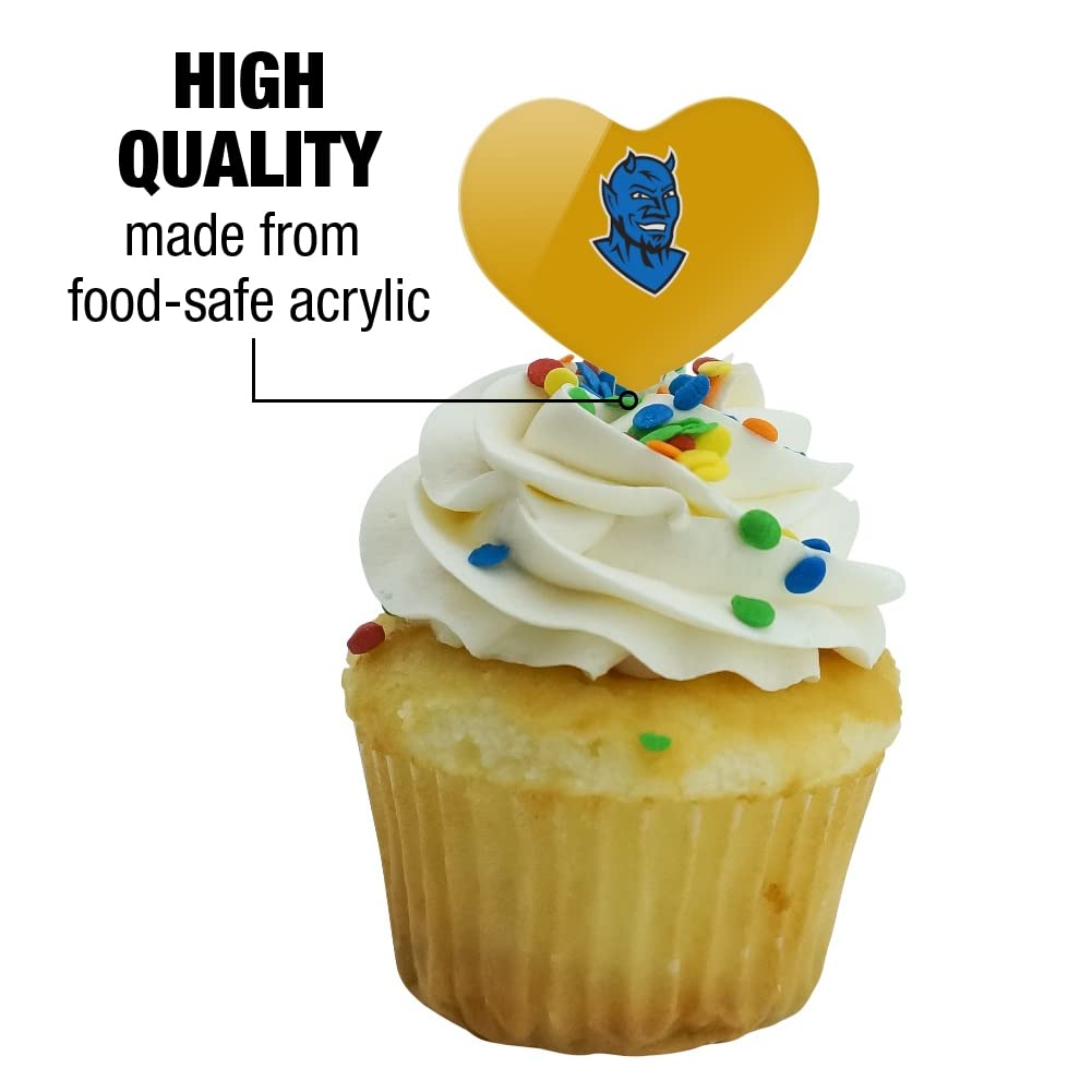 GRAPHICS & MORE Cupcake Picks Toppers Set of 6 - Acrylic, Heart Love Design, Fredonia State University
