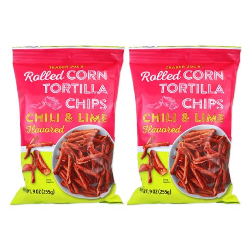Trader Joes Chips and Snacks - All Flavors, Chili & Lime, 9 Oz, 2 Pack