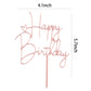 Happy Birthday Cake Topper Cake Decoration Birthday Cake Supplies (Pink Star Cake Topper)