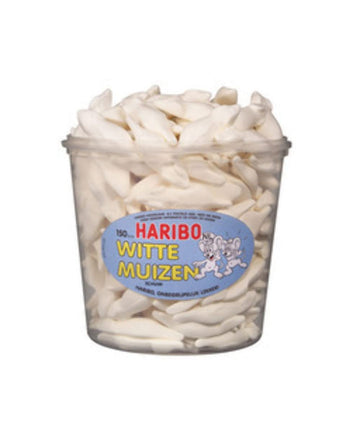 Haribo Candy | Haribo Foam White Mice (150 Pieces) | Pack Of 150 | Haribo Gummies | Haribo Sweets