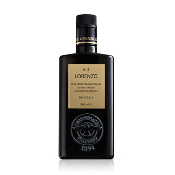 Barbera Lorenzo #3 Organic Extra Virgin Olive Oil Pdo Val Di Mazara, Fruity, Cold Extracted Authentic Sicilian Olive Oil, Fresh Harvest Imported Olive Oil From Italy 16.9 Oz