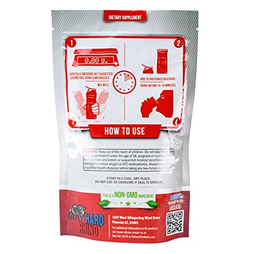 Hard Rhino Sucralose Powder - Zero Calorie Sweetener & Keto Sugar Substitute - 125 Grams (4.4 oz)