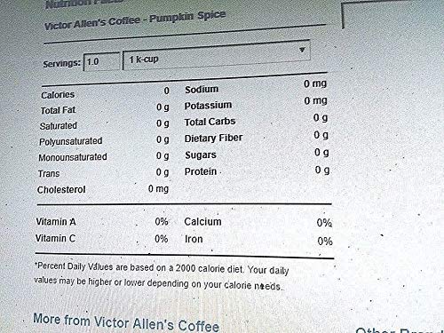 Victor Allens Coffee Pumpkin Spice Medium Roast Single Serve Pods - 42 Count, Brown