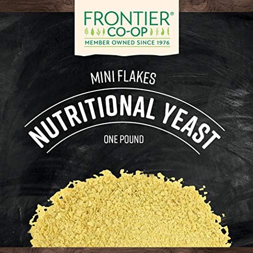 Frontier Co-Op Nutritional Yeast Flakes, 1 Lb Bulk Bag - Vegan, Non-Fortified, Kosher, Non-Irradiated Seasoning, Dairy-Free Cheese Flavor, Rich In B Vitamins