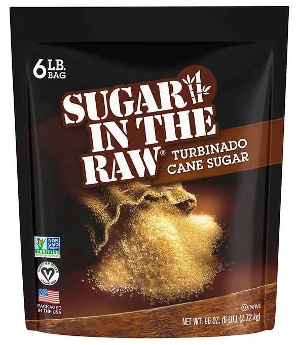 Generic Sugar in Raw Natural Cane Turbinado Sugar, 96 Ounce (Pack of 1)