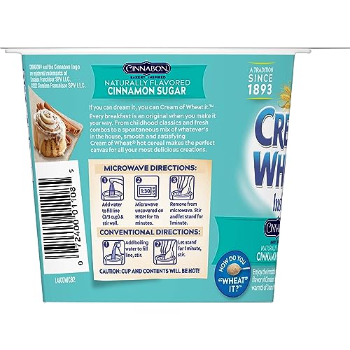 Cream Of Wheat, Hot Cereal To Go, Cinnabon, 2.29 Ounce (Pack Of 6)
