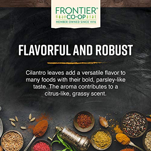 Frontier Co-Op Organic Cilantro Leaf, Cut & Sifted, 1Lb Bulk Bag - Dried Cilantro Seasoning - Perfect For Tea, Soups, Sauces, Sa