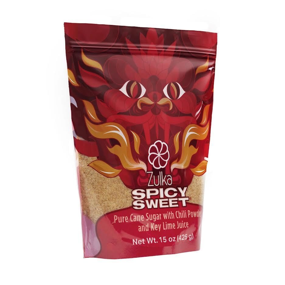 Zulka Spicy Sweet, Pure Cane Sugar With Chili Powder And Key Lime Juice, 15Oz