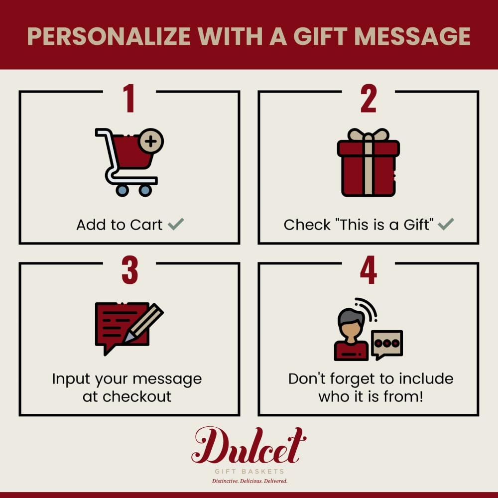Thinking Of You Food Gift Baskets For Women, Men, Mom, Dad, Son, Daughter, Siblings, Friends & Co-Workers Food Gifts By Dulcet G