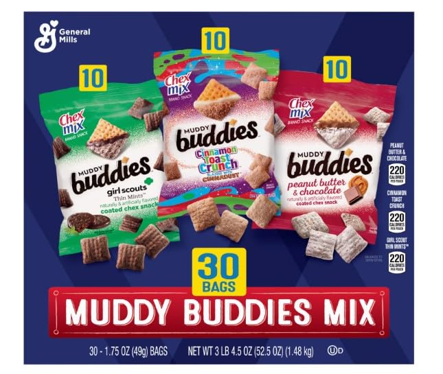 General Mills Chex Mix Muddy Buddies Variety Pack, 30 ct.