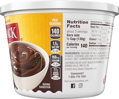 Kozy Shack Original Recipe Chocolate Pudding, 22 oz Tub