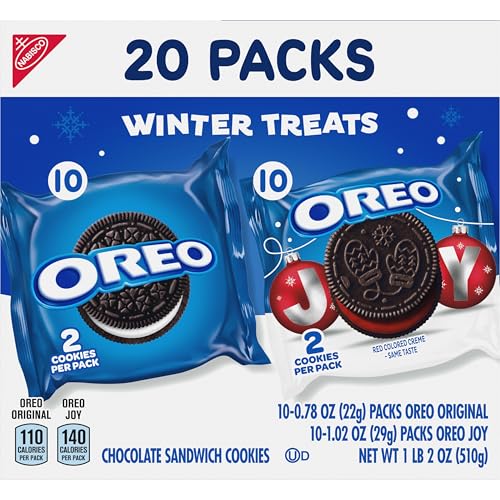 OREO Holiday Cookies Variety Pack, 20 Snack Packs
