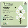 Teabox Organic Jasmine Green Tea 25 Teabags | Sourced From Madurai | Made With 100% Whole Leaf, Natural Jasmine Flowers & Natura