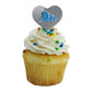 GRAPHICS & MORE Cupcake Picks Set of 6 - Heart Decoration Toppers - Acrylic - College of Coastal Georgia