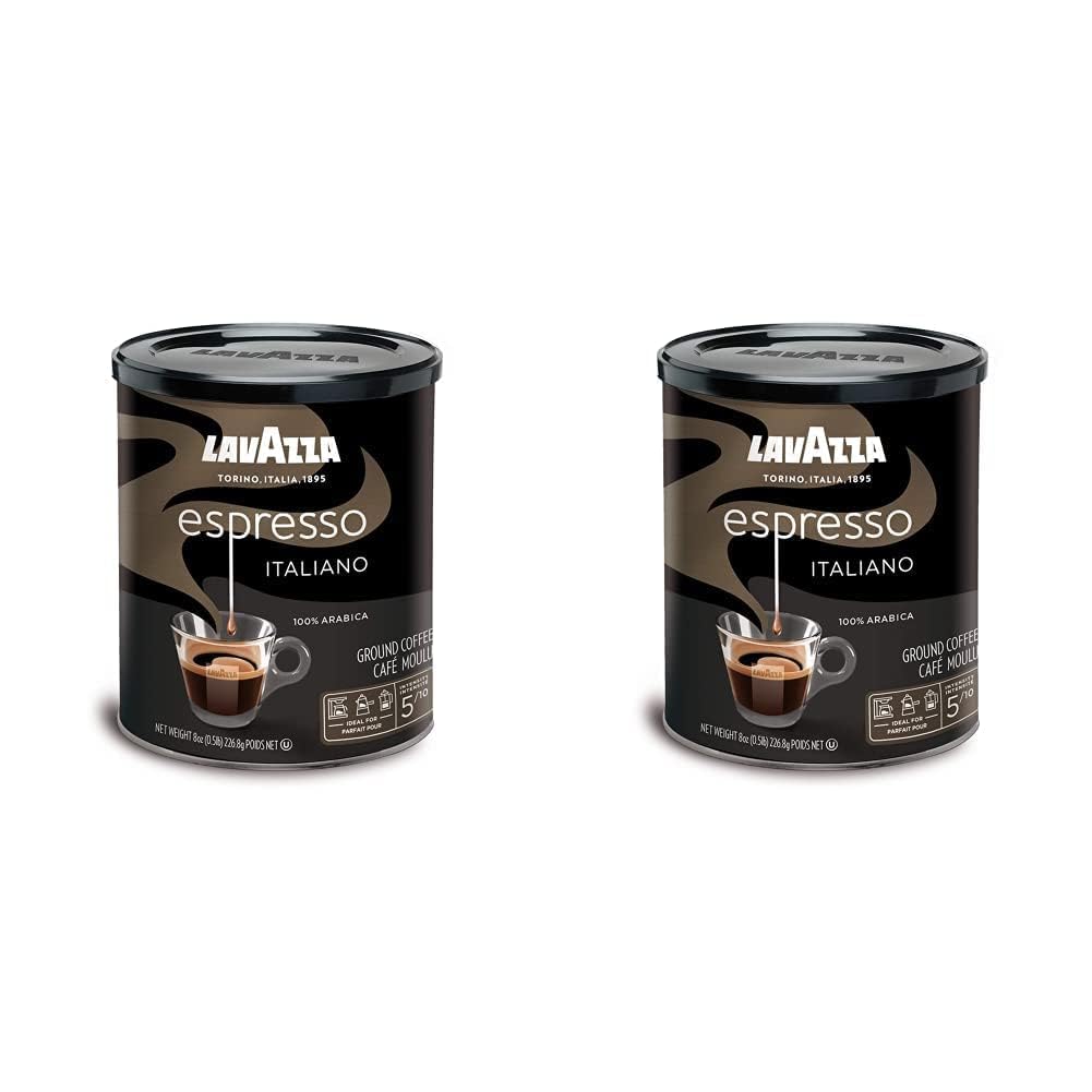 Lavazza Medium_Roast, Ground Coffee - Caffe Espresso - 8 Oz - 2 Pk