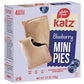 Katz Gluten Free Blueberry Mini Pies | Dairy Free, Nut Free, Soy Free, Gluten Free | Kosher (1 Pack of 4 Mini Pies, 5.5 Ounce)