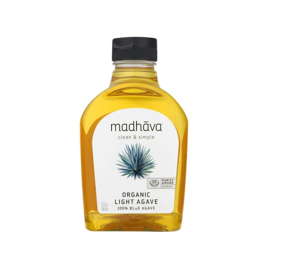 MADHAVA Organic Light Agave (92 oz, Pack of 2), Liquid Sugar Alternative, 100% Pure Organic Blue Agave Nectar, Vegan, Non-GMO, N