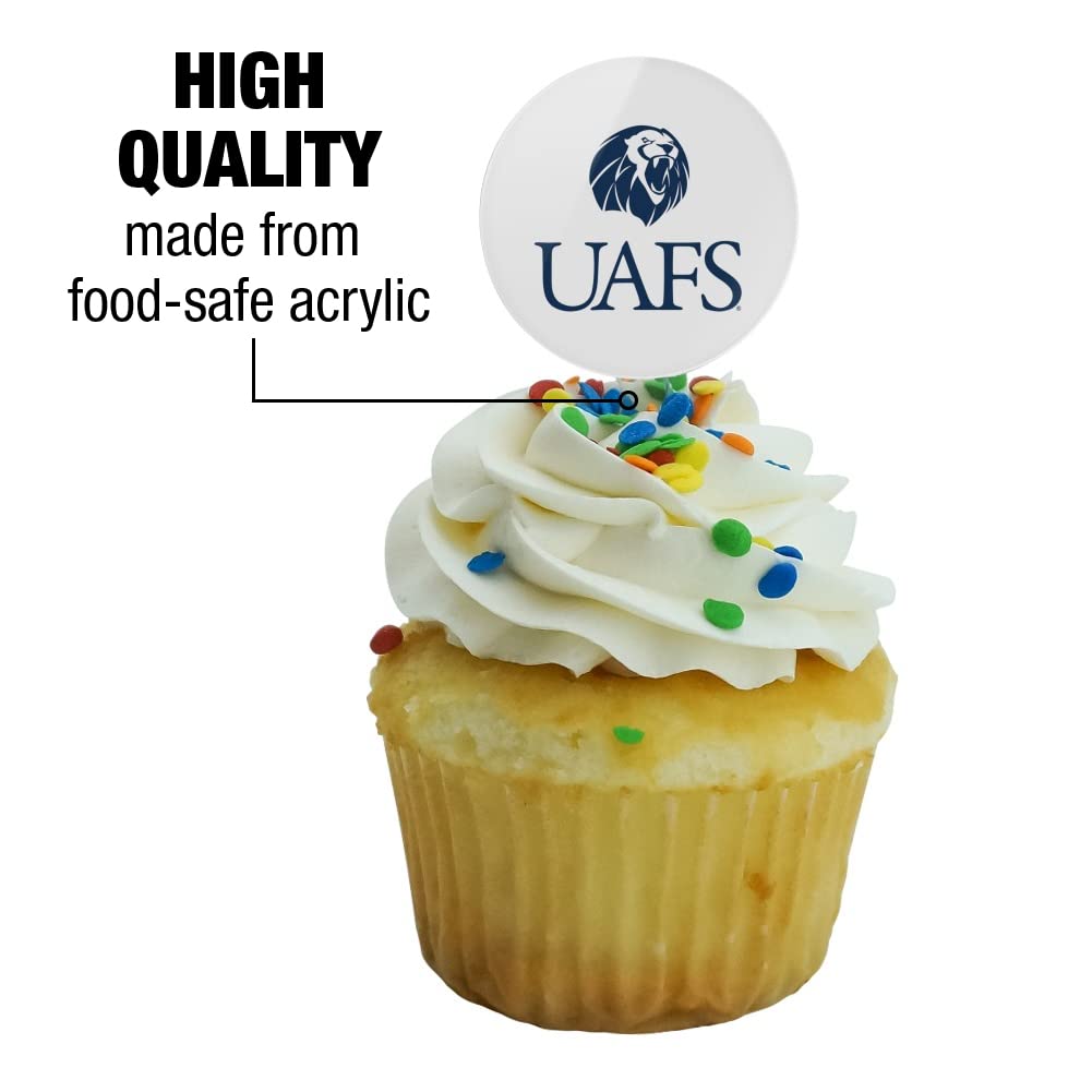 Graphics & More University Of Arkansas - Fort Smith Secondary Logo Cupcake Picks Toppers Decoration Set Of 6