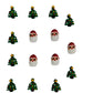 Edible Christmas Sprinkles For Cake Decorating, Edible Santa Claus Christmas Tree Cupcake Toppers For Cake, Cookies, Cupcakes, Baking, Ice Cream Desserts Supplies