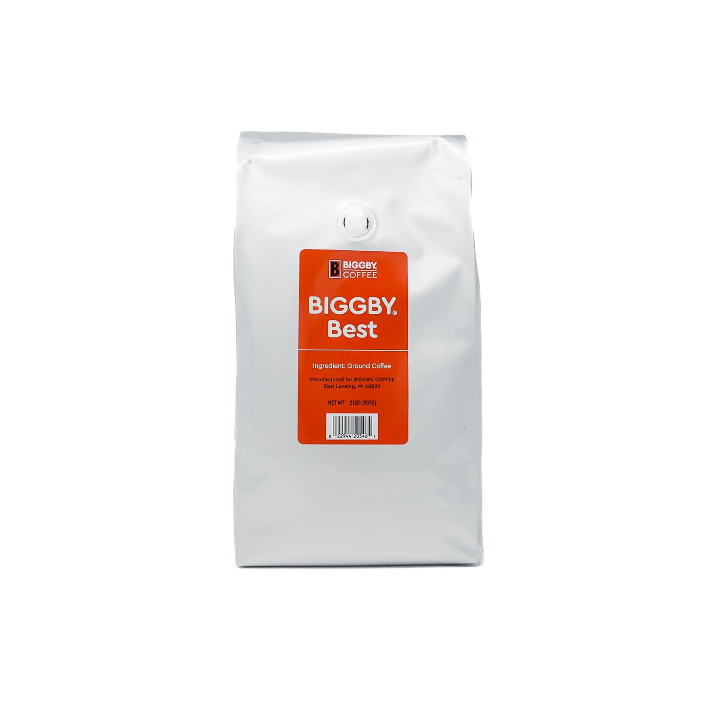 BIGGBY Ground Coffee, 100% Farm-Direct, Medium Roast, 2lb Bag, 32 Ounce