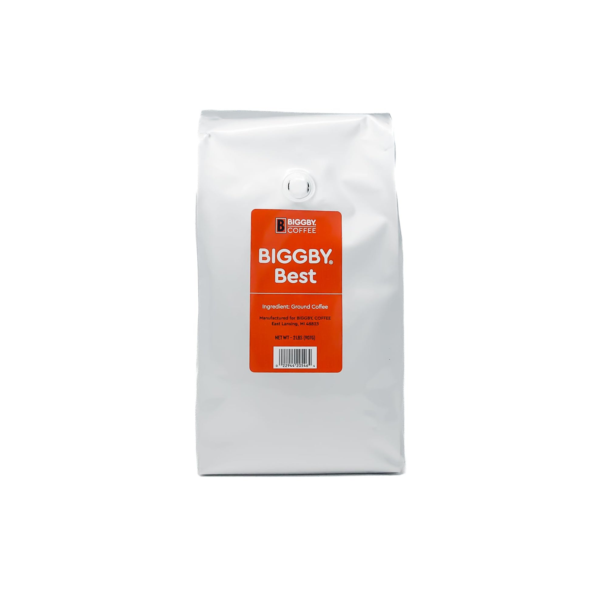 BIGGBY Ground Coffee, 100% Farm-Direct, Medium Roast, 2lb Bag, 32 Ounce