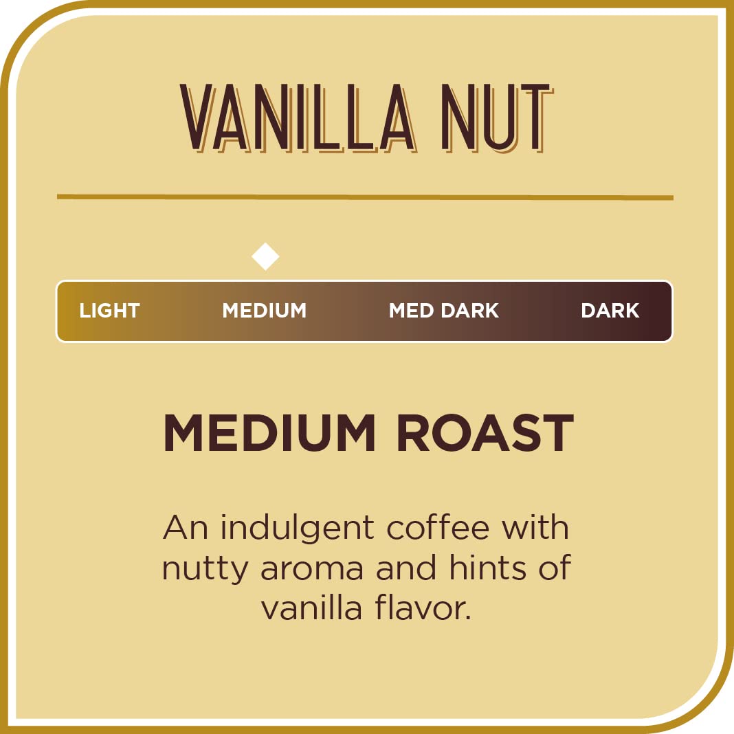 Don Franciscos Ground Flavored Coffee, Premium Vanilla Nut, 100% Arabica Beans, 12 oz Can, Neutral Color