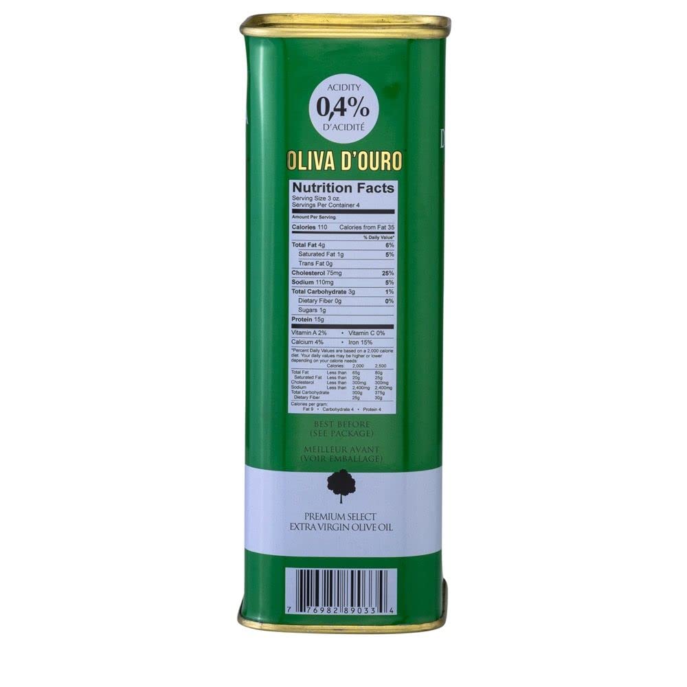 TASTE OF PORTUGAL Extra Virgin Olive Oil, Low Acidity 0.4%, 32 Fl Oz Tin, Light and Fruity