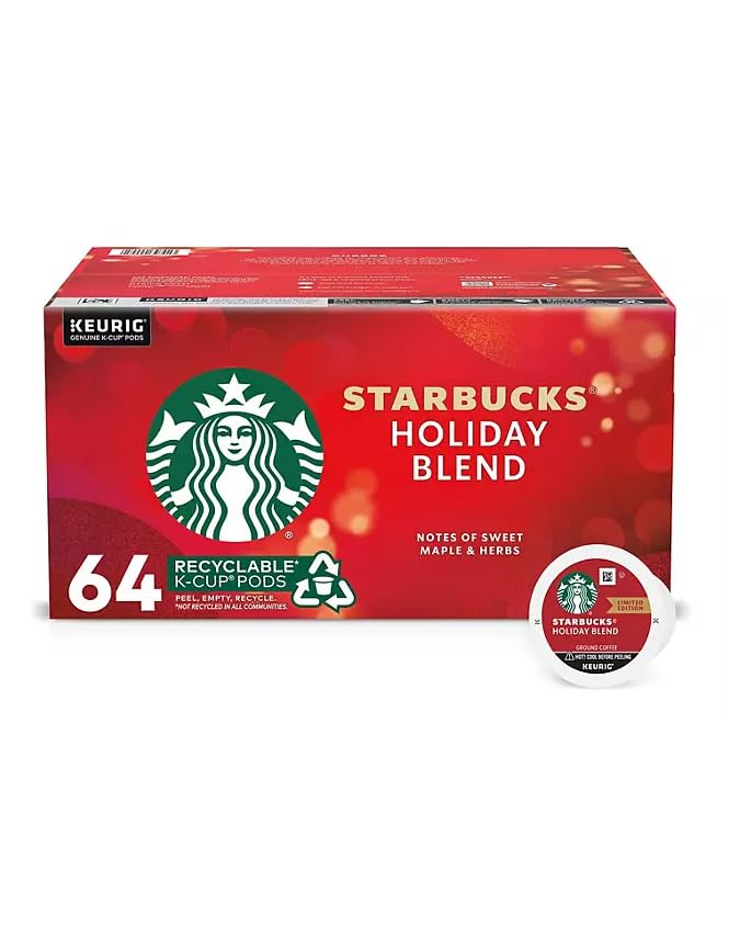 Starbucks Holiday Blend Coffee K-Cups, 64 ct., 25.9 Ounce, Pack of 1