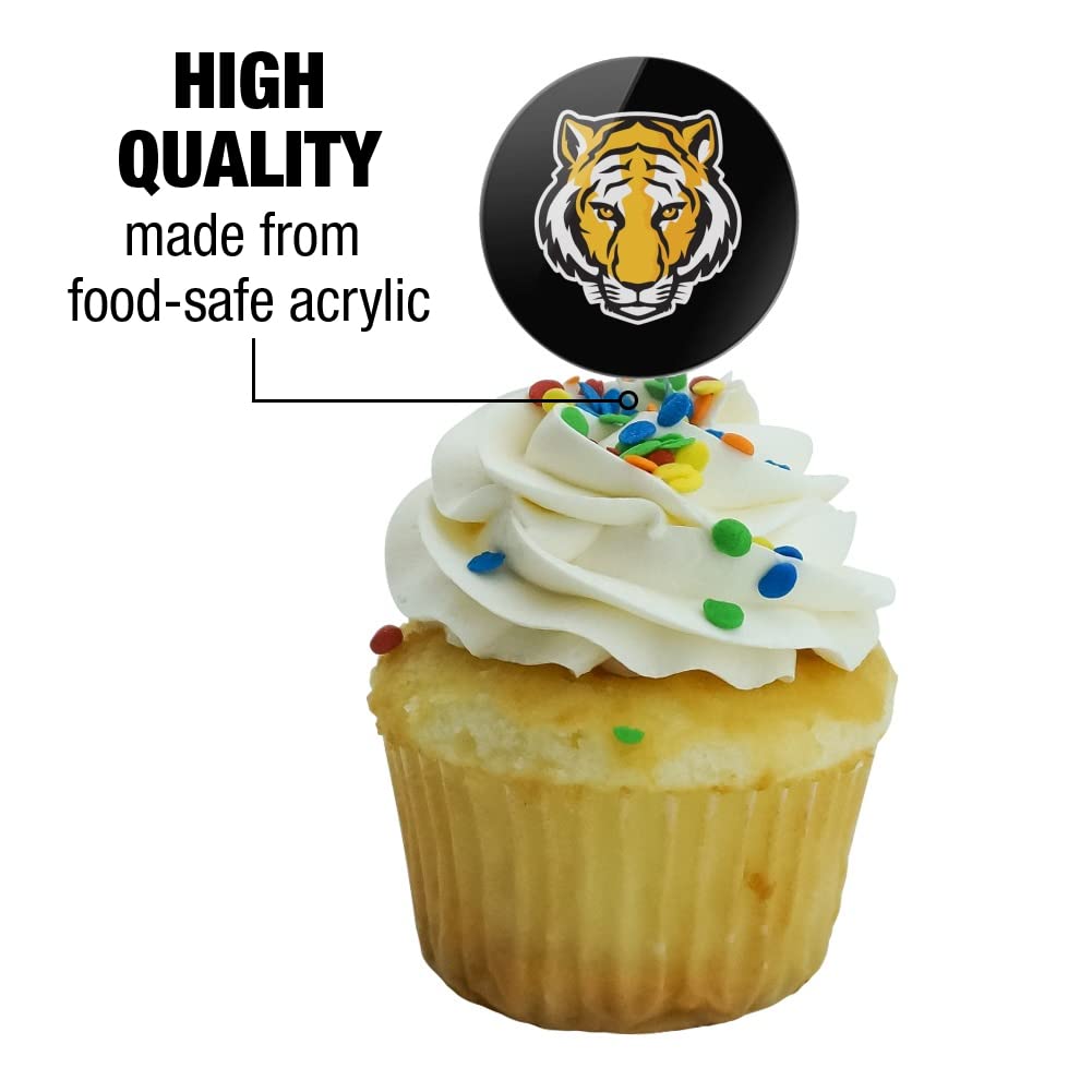 GRAPHICS & MORE Cupcake Picks Set of 6, Acrylic, DePauw University, One Size, Model CUPCAKE.ROUND.CLCDPW.Z008466