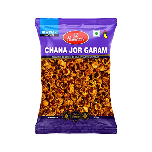 Haldirams Chana Jor Garam | Namkeen | Spicy Chickpeas With Other Snack Ingredients | Contains No Msg | Zero Cholesterol, Trans F