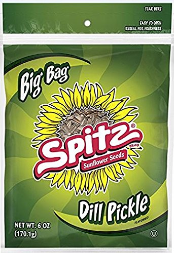 Spitz Dill Pickle Sunflower Seeds, 6 - Ounce (Pack of 9)