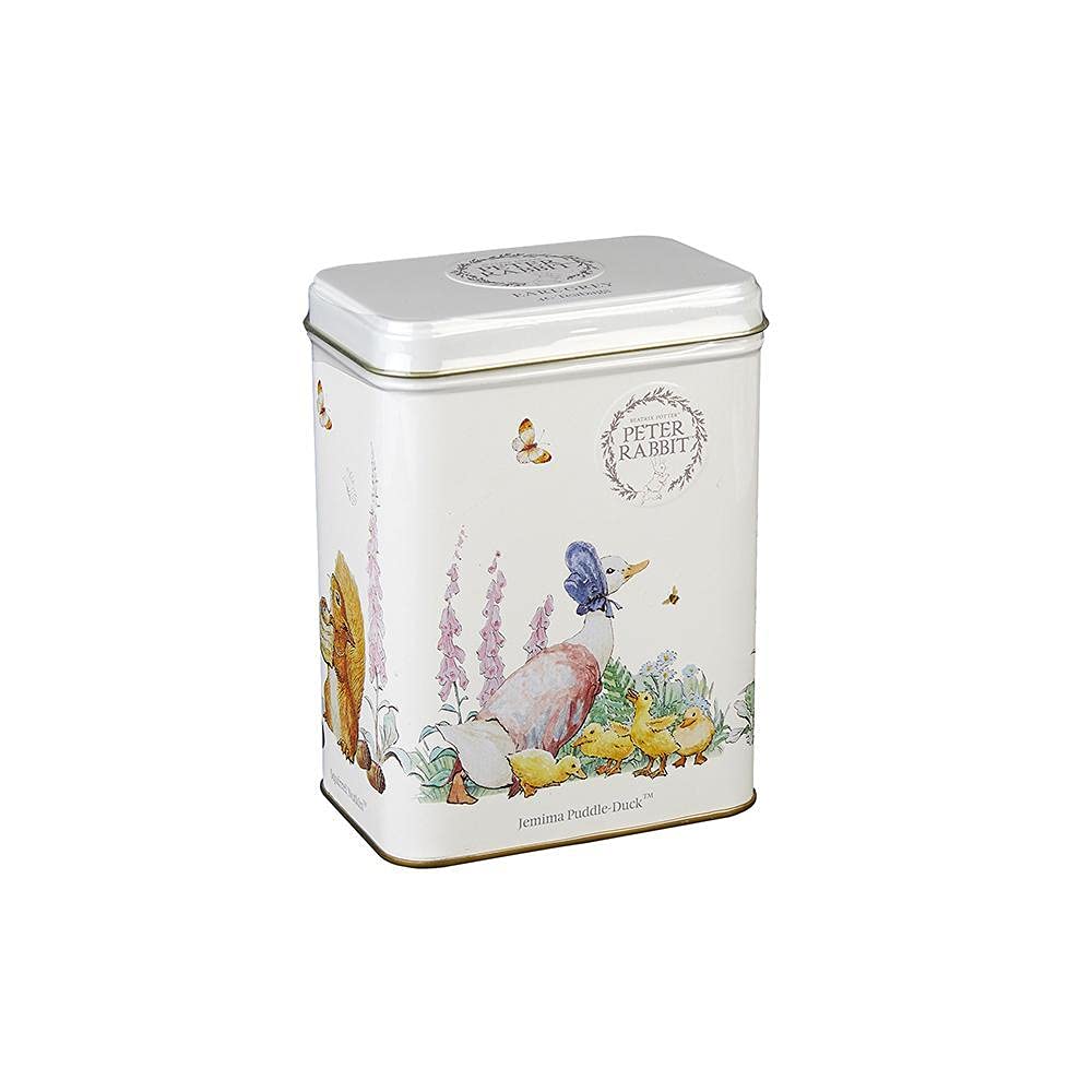 New English Teas Peter Rabbit Tea Tin With 40 Earl Grey Teabags, Jemima Puddle-Duck, Beatrix Potter