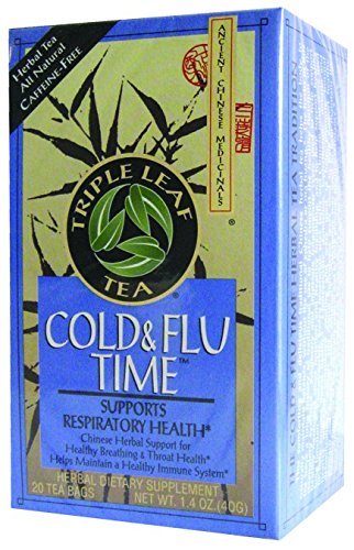 Triple Leaf Tea Cold Flu Time Tea, 20 Tea Bags Per Box (Pack Of 3 Boxes)