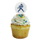 Washburn University Secondary Logo Cupcake Picks Toppers Decoration Set Of 6
