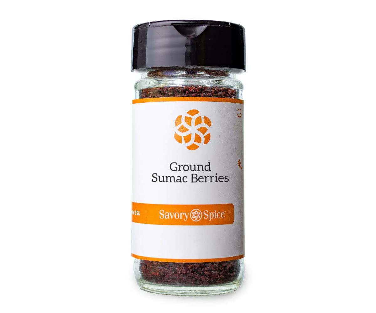 Savory Spice Ground Sumac Berries - Sumac Seasoning Powder For Middle Eastern Cuisine | Pure Ground Sumac Seeds For Turkish & Ar