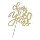 Qertesl Gold Glitter Cheers To 60 Years Cake Topper, Happy 60Th Birthday Cake Decorations,Perfect For 60 Years Cake Decorating,W