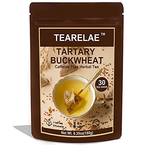 TEARELAE Himalayan Tartary Buckwheat Teabags - Caffeine Free, Non-GMO, 30 Count (6g x 30 Bags)