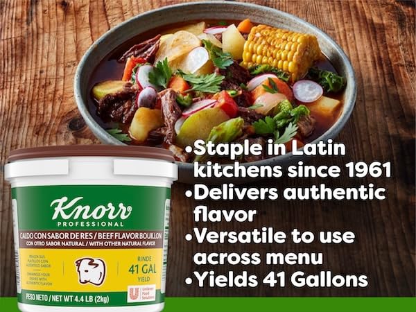 Knorr Beef Bouillon Granulated Base, 70.4 Ounce, Shelf Stable, 0g Trans Fat, Flavor Enhancer