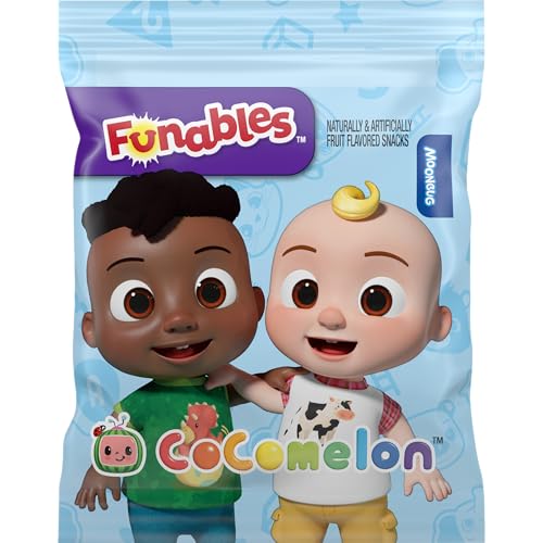 Funables Fruity Snacks, Cocomelon, Assorted Fruit Flavored Snacks, 0.8 Oz 10 Ct