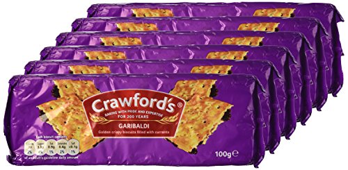 Crawford's Garibaldi Biscuits, 3.52 oz, Pack of 6 - Deliciously Crunchy Cookies Perfect for Snacking and Tea Time