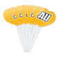 GRAPHICS & MORE Cupcake Picks Set of 6, Acrylic, Averett University Heart Love Design, Model CUPT.HRT.ACR.6PK.CLCACV500B